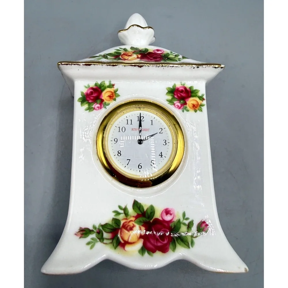 Royal Albert Old Country Roses Bone China Mini Carriage Clock *Doesn't Keep Time - Picture 3 of 15